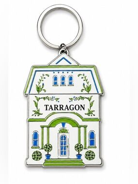 2/$25 Lenox Spice Village Inspired Tarragon House Keychain with Key Ring